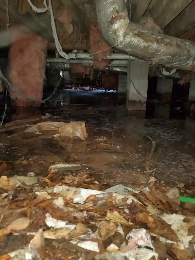 Crawl space flood assessment for Commercial Water Damage Restoration in Mercer Island